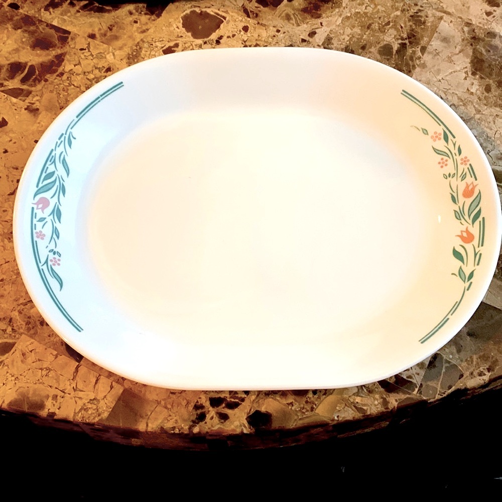 Oval Corelle Platter Rosemarie